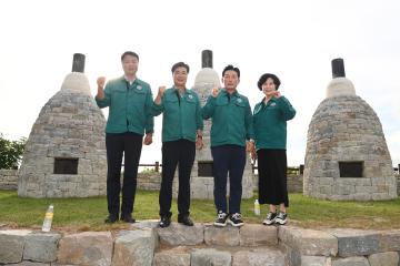 진주 망진산 봉수대  복원완료 현장 점검