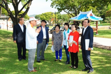 복지산업위원회 유등설치 현장방문