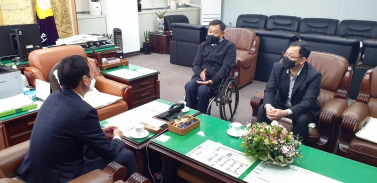 진주시장애인 총연합회 신임회장 방문