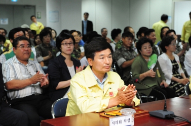 2013년 을지연습 상황보고회 유계현 진주시의회 의장, 시의원 참석 격려 .