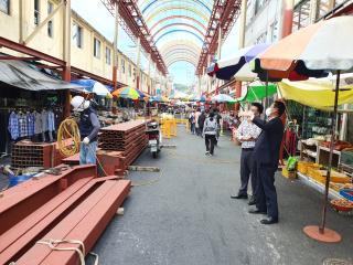 중앙,장대시장 대관문 아케이드 사업 관련 간담회 및 현장 방문