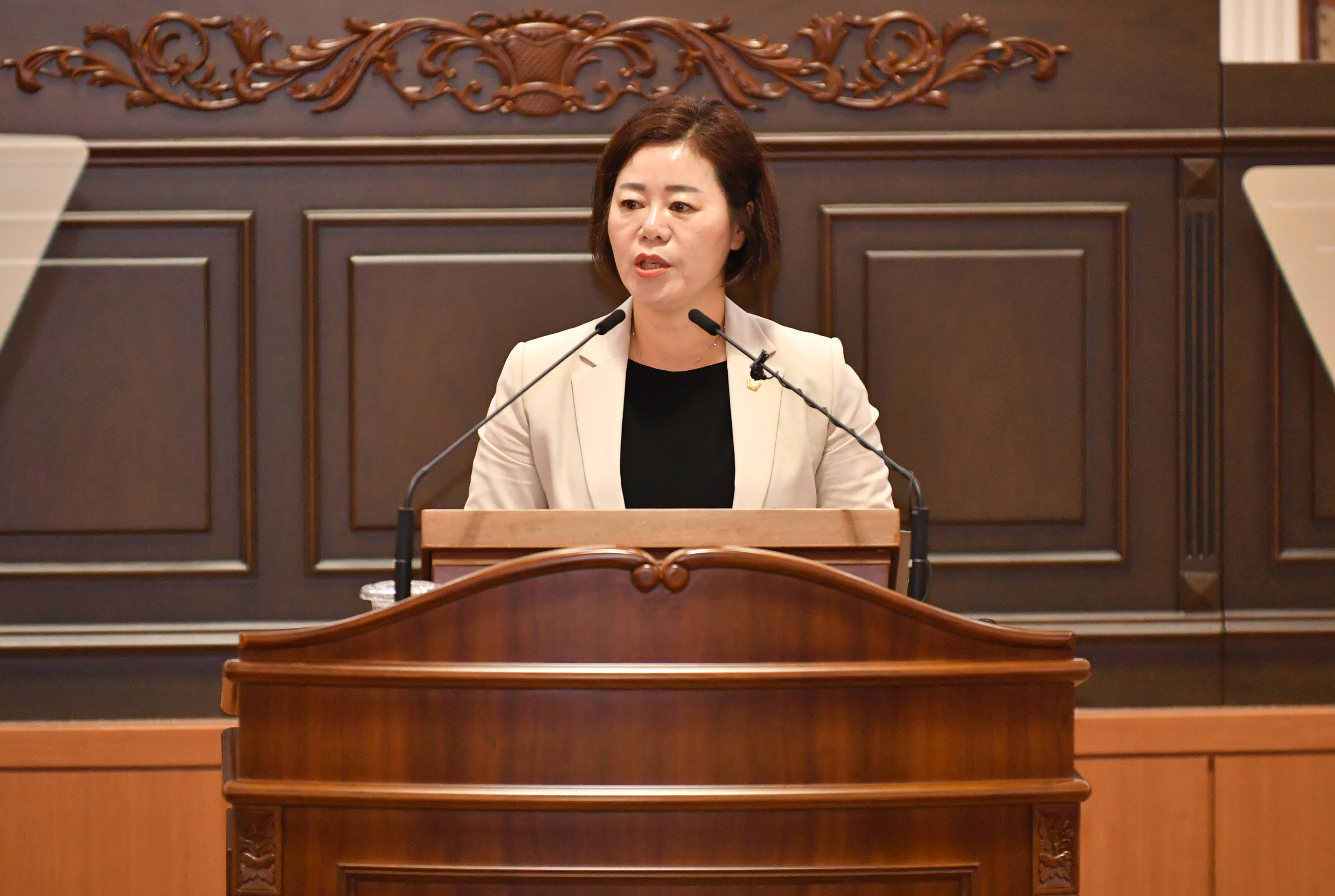 '[5분 자유발언] 강묘영 의원, “장애인 문화예술 활동 제도적 지원 필요”' 게시글의 사진(1) '강묘영.JPG'