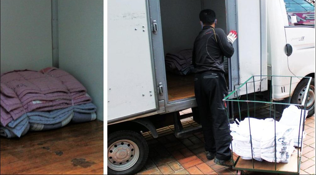 '병원 세탁물 비위생적 운반 오염 우려' 게시글의 사진(1) 'ddd.jpg'